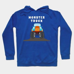 illustration of monster truck with cartoon style. Hoodie